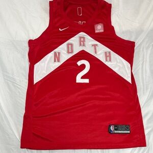 Nike Red and White North Basketball Jersey